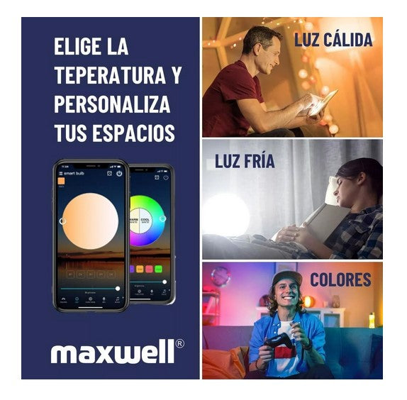 Ampolletas Inteligentes Maxwell E27 Wifi