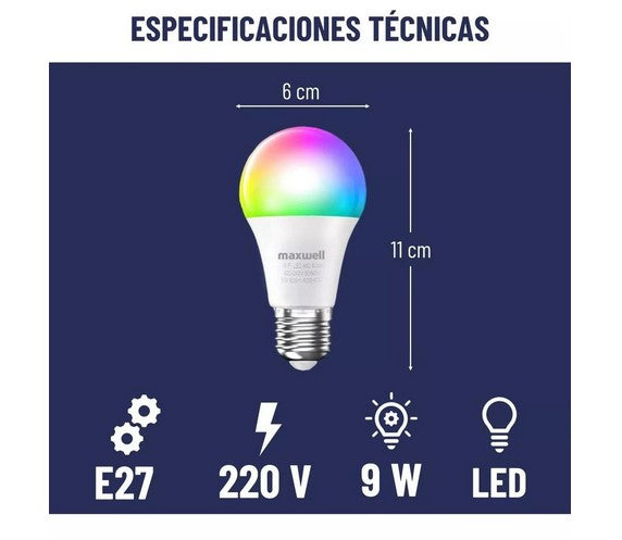 Ampolletas Inteligentes Maxwell E27 Wifi